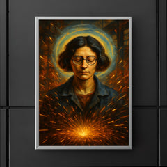 Simone Weil factory sparks and mystical gravity portrait poster 5