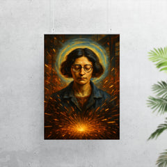 Simone Weil factory sparks and mystical gravity portrait poster 7