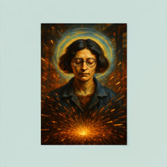 Simone Weil factory sparks and mystical gravity portrait poster 8