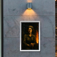 Simone Weil in factory shadows and flame poster 2