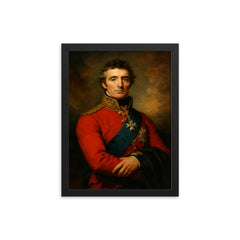 Sir Arthur Wellesley 1st Duke of Wellington framed print on a plain backdrop in size 12"x16".