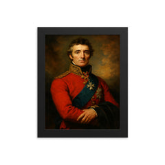 Sir Arthur Wellesley 1st Duke of Wellington framed print on a plain backdrop in size 8"x10".