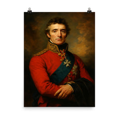 Sir Arthur Wellesley 1st Duke of Wellington poster on a plain backdrop in size 8"x10".