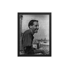 Sir Christopher Lee framed print on a plain backdrop in size 12"x16".