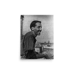 Sir Christopher Lee poster on a plain backdrop in size 12"x16".