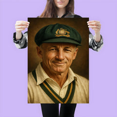 Sir Donald Bradman portrait poster 3