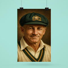 Sir Donald Bradman portrait poster 6