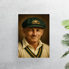 Sir Donald Bradman portrait poster 7