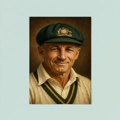 Sir Donald Bradman portrait poster 8
