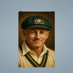 Sir Donald Bradman portrait poster 9