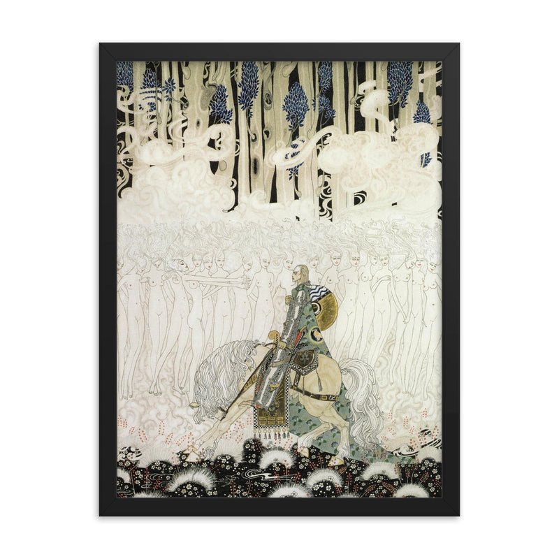 Sir Olaf and the Underworld by Kay Nielsen framed print on a plain backdrop in size 18