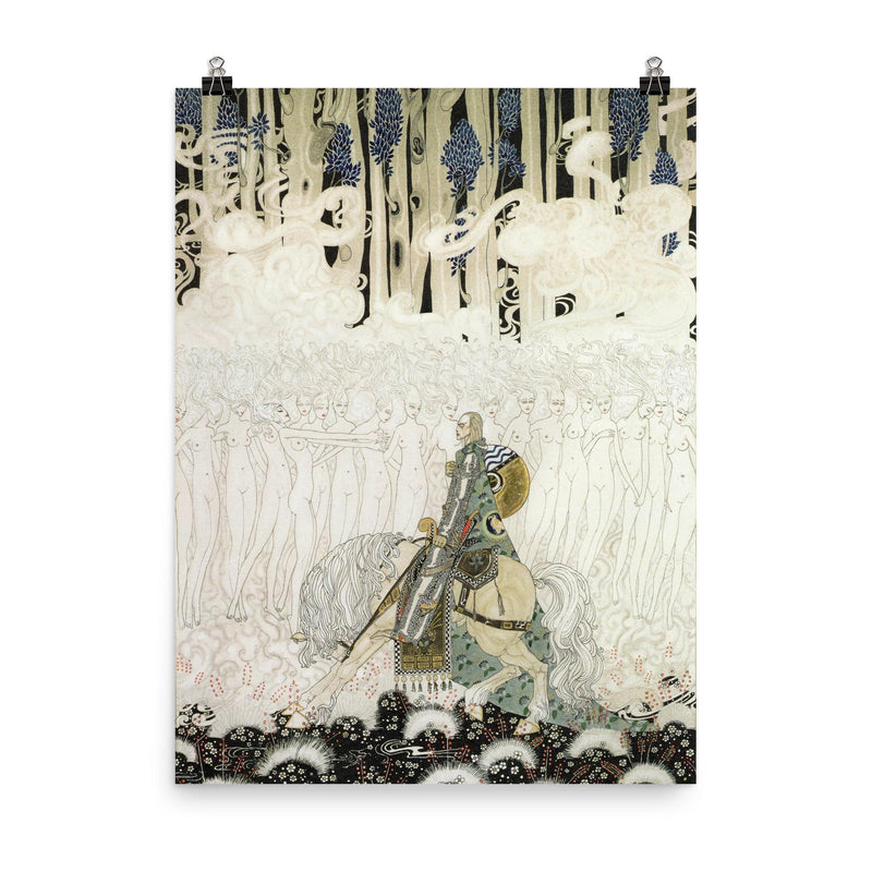 Sir Olaf and the Underworld by Kay Nielsen poster on a plain backdrop in size 8