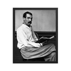 Sir Richard Burton framed print on a plain backdrop in size 16"x20".