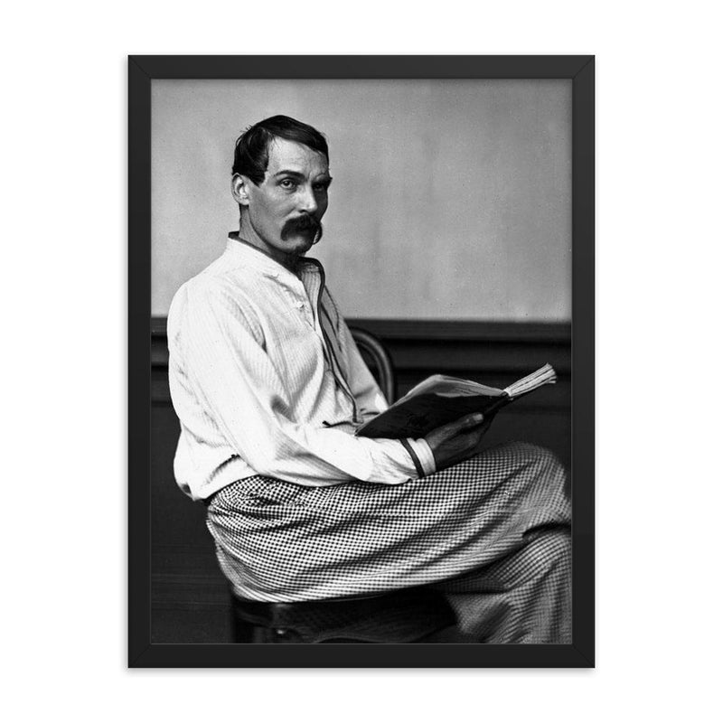 Sir Richard Burton framed print on a plain backdrop in size 18