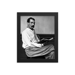 Sir Richard Burton framed print on a plain backdrop in size 8"x10".