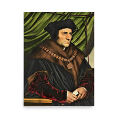 Sir Thomas More poster on a plain backdrop in size 18"x24".