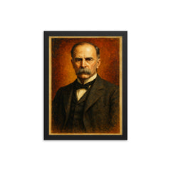 Sir William Osler framed print on a plain backdrop in size 12"x16".