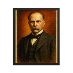 Sir William Osler framed print on a plain backdrop in size 16"x20".