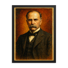 Sir William Osler framed print on a plain backdrop in size 18"x24".