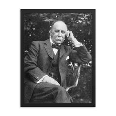 Sir William Osler framed print on a plain backdrop in size 18"x24".
