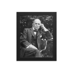 Sir William Osler framed print on a plain backdrop in size 8"x10".