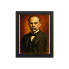 Sir William Osler framed print on a plain backdrop in size 8"x10".