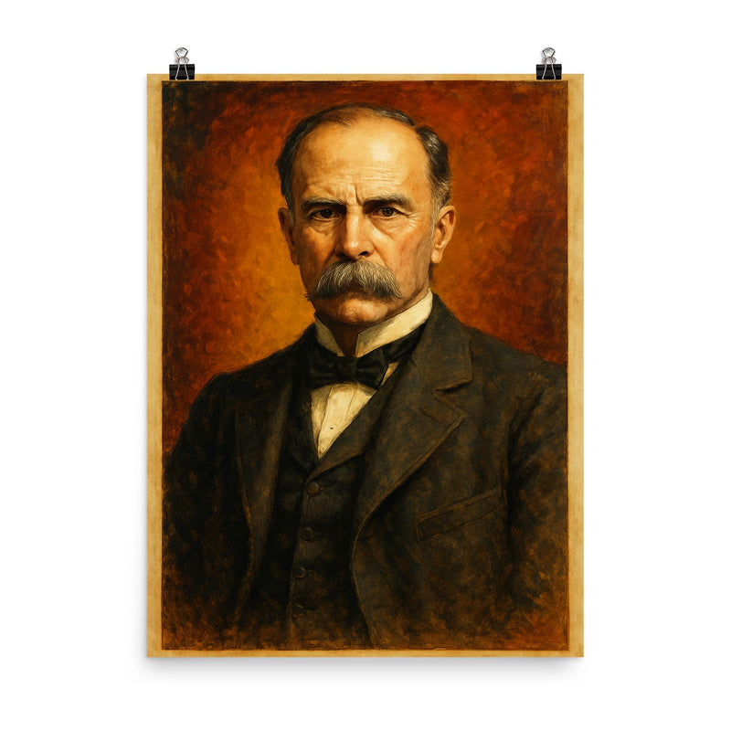 Sir William Osler poster on a plain backdrop in size 8