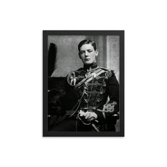 Sir Winston Churchill, 1895, Age 20 framed print on a plain backdrop in size 12"x16".