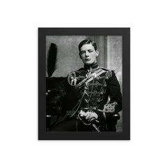 Sir Winston Churchill, 1895, Age 20 framed print on a plain backdrop in size 8"x10".