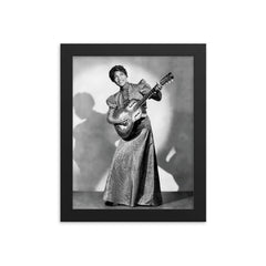 Sister Rosetta Tharpe framed print on a plain backdrop in size 8"x10".