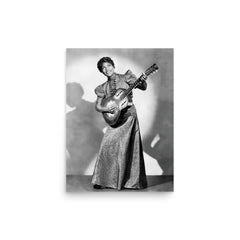 Sister Rosetta Tharpe poster on a plain backdrop in size 12"x16".