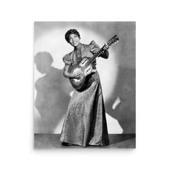 Sister Rosetta Tharpe poster on a plain backdrop in size 16"x20".