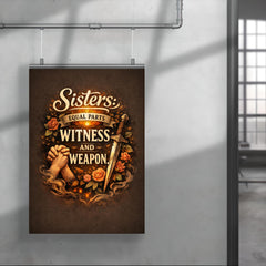 Sisters equal parts witness and weapon poster 4