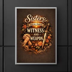 Sisters equal parts witness and weapon poster 5