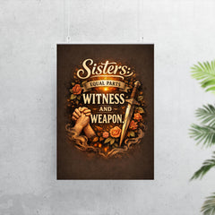 Sisters equal parts witness and weapon poster 7