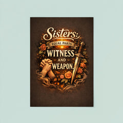 Sisters equal parts witness and weapon poster 8