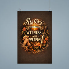 Sisters equal parts witness and weapon poster 9