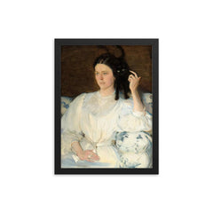 Sita and Sarita by Cecilia Beaux, c. 1921 framed print on a plain backdrop in size 12"x16".