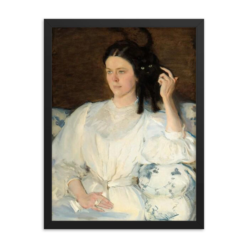 Sita and Sarita by Cecilia Beaux, c. 1921 framed print on a plain backdrop in size 18