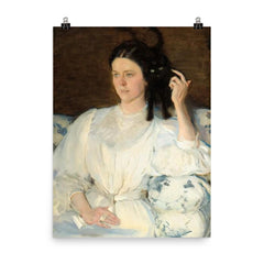 Sita and Sarita by Cecilia Beaux, c. 1921 poster on a plain backdrop in size 8"x10".