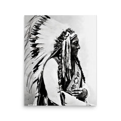 Sitting Bull poster on a plain backdrop in size 16"x20".