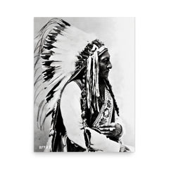 Sitting Bull poster on a plain backdrop in size 18"x24".