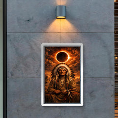 Sitting Bull under eclipse sky poster 2