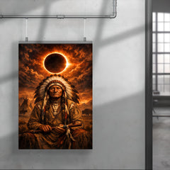 Sitting Bull under eclipse sky poster 4