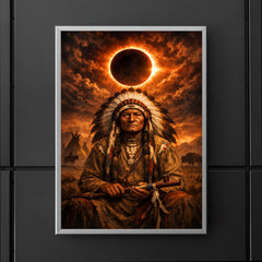 Sitting Bull under eclipse sky poster 5