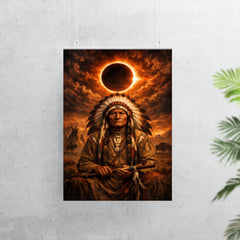 Sitting Bull under eclipse sky poster 7