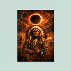 Sitting Bull under eclipse sky poster 8