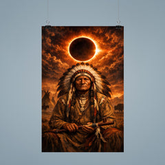 Sitting Bull under eclipse sky poster 9