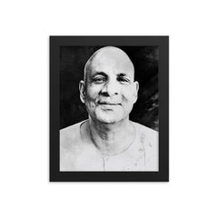 Sivananda Saraswati framed print on a plain backdrop in size 8"x10".