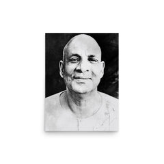 Sivananda Saraswati poster on a plain backdrop in size 12"x16".